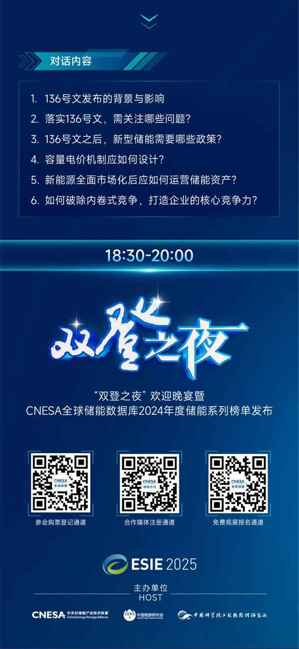 匯聚儲能最強力量！ESIE 2025開幕式日程和嘉賓陣容重磅發(fā)布